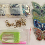 PORTE-CLÉS PAPILLONS - BRICOLAGE DIY - BRODERIE DIAMANT