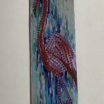 MARQUE-PAGE FLAMANT ROSE - BRICOLAGE DIY - BRODERIE DIAMANT