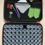 VALISETTE UNIE BORDURE COULEUR - ACCESSOIRE BRODERIE DIAMANT