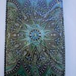 ETUI DE PROTECTION EN CUIR THEME MANDALA- BRICOLAGE DIY - BRODERIE DIAMANT